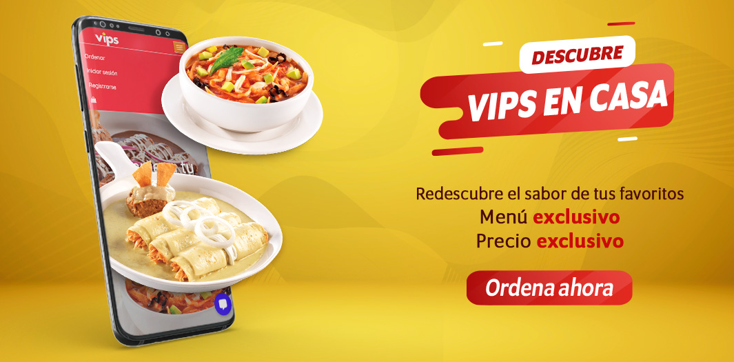 Menú VIPS platillos al momento